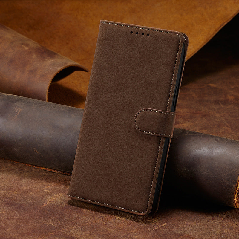 Redmi 12 Phone Case 13 Anti-theft Swiping Leather Case - Redmi 12 Phone Case Anti-theft Leather Design