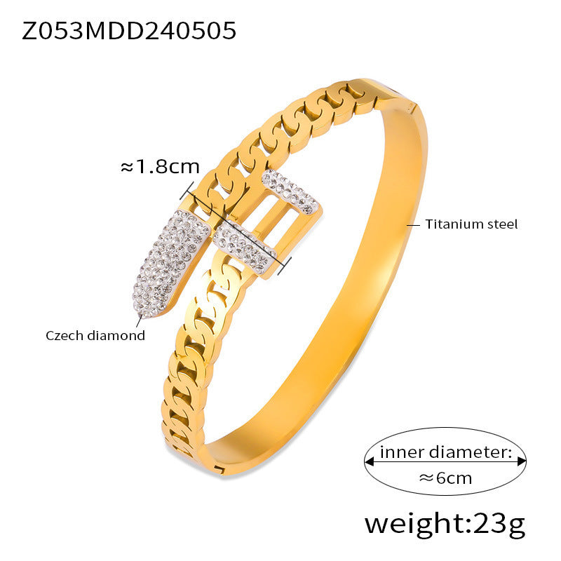 Refined Stylish And Versatile Niche Titanium Steel Bracelet - Refined Stylish Titanium Steel Bracelet for Every Occasion