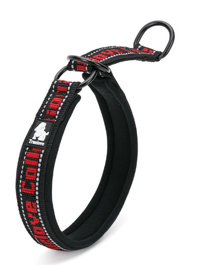 Reflective Nylon Dog Collar Adjustable Pet with Neoprene Padding - Teleplus