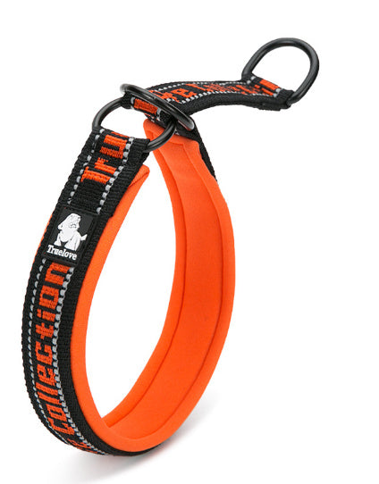 Reflective Nylon Dog Collar Adjustable Pet with Neoprene Padding - Teleplus