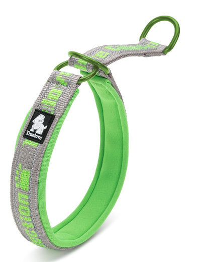 Reflective Nylon Dog Collar Adjustable Pet with Neoprene Padding - Teleplus