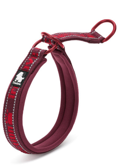 Reflective Nylon Dog Collar Adjustable Pet with Neoprene Padding - Teleplus