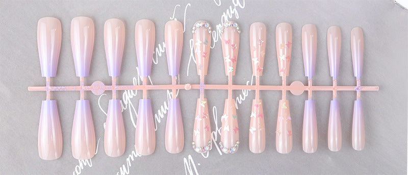 Removable Nail Sticker with Butterfly Sequins Spot Drill and Jelly Glue - Teleplus butterfly sequins spot drill