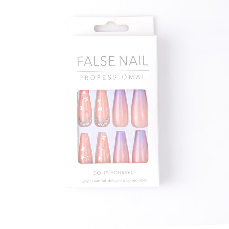 Removable Nail Sticker with Butterfly Sequins Spot Drill and Jelly Glue - Teleplus butterfly sequins spot drill