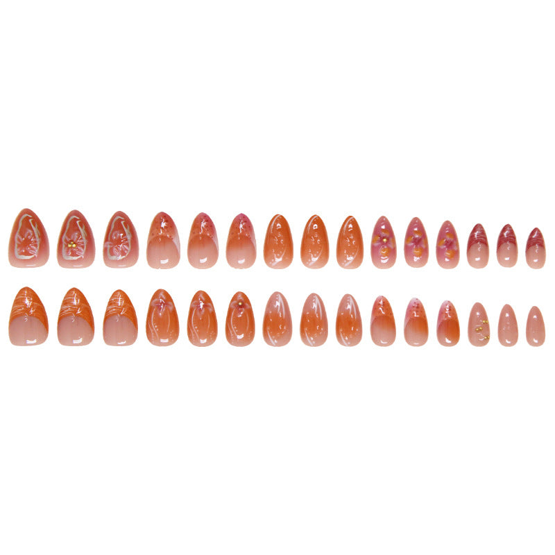 Removable Nail Stickers with Simple French Flower Design and Glue - Teleplus nail stickers removable simple french