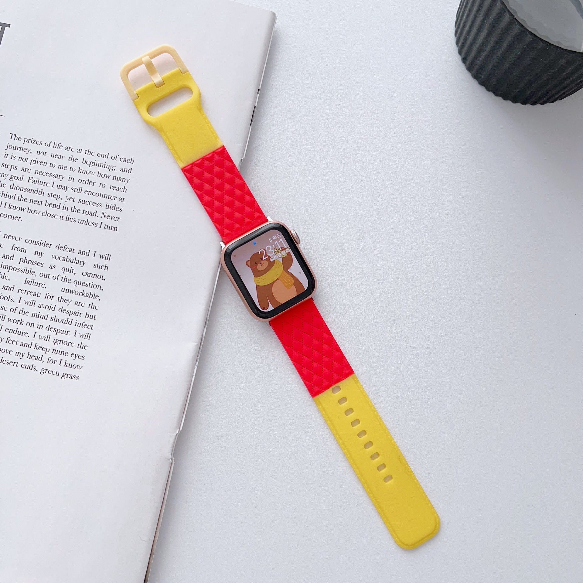 Replaceable Watch Two-tone Leather Strap - Two-tone Leather Strap for Apple Watch in Stylish Colors