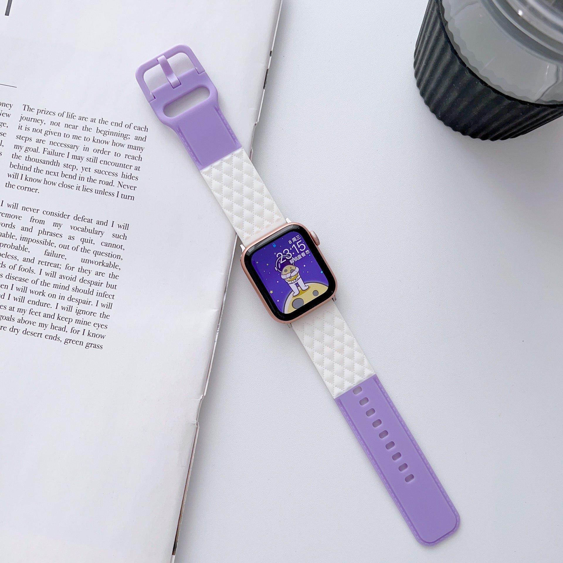 Replaceable Watch Two-tone Leather Strap - Two-tone Leather Strap for Apple Watch in Stylish Colors