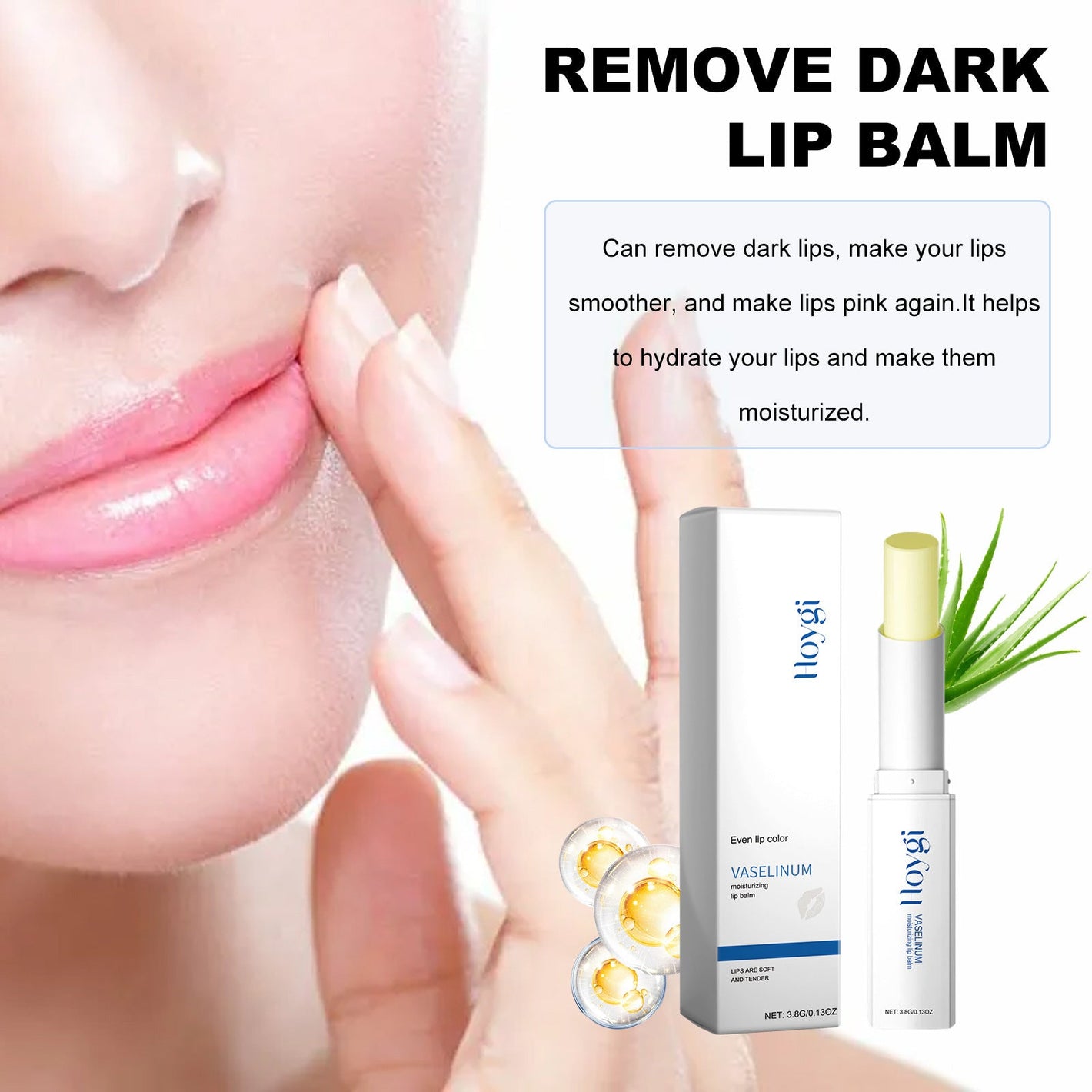 Replenishment Lip Balm with Honey Aloe and Vitamin B12 for Anti-Chapping - Teleplus replenishment lip balm desalination