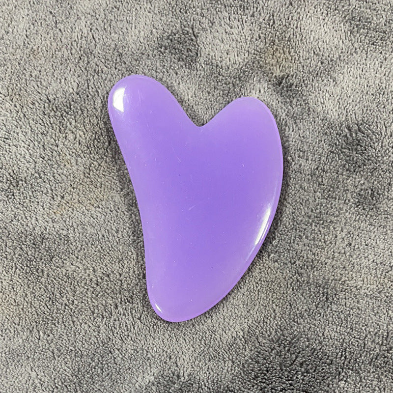 Resin Heart Shaped Gua Sha Facial Scraping Sheet for Beauty Therapy - Heart-shaped Bees sha facial scraping sheet