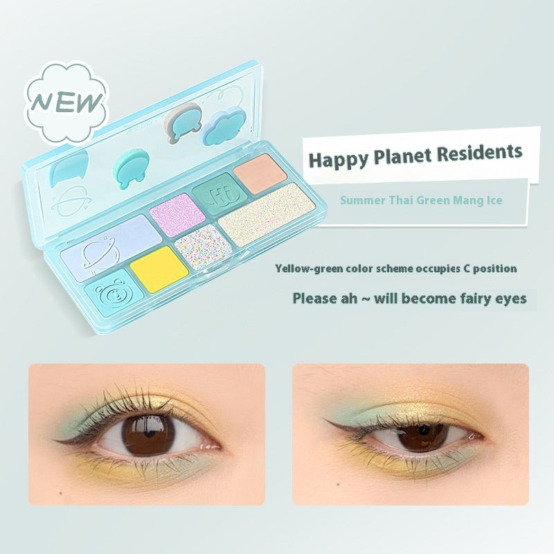 Resin Eight Colors Eye Shadow Plate for Girl and Student Makeup - Teleplus resin eight colors eye shadow plate girl
