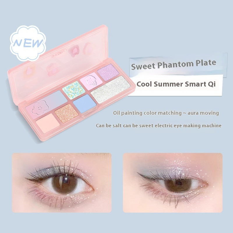 Resin Eight Colors Eye Shadow Plate for Girl and Student Makeup - Teleplus resin eight colors eye shadow plate girl