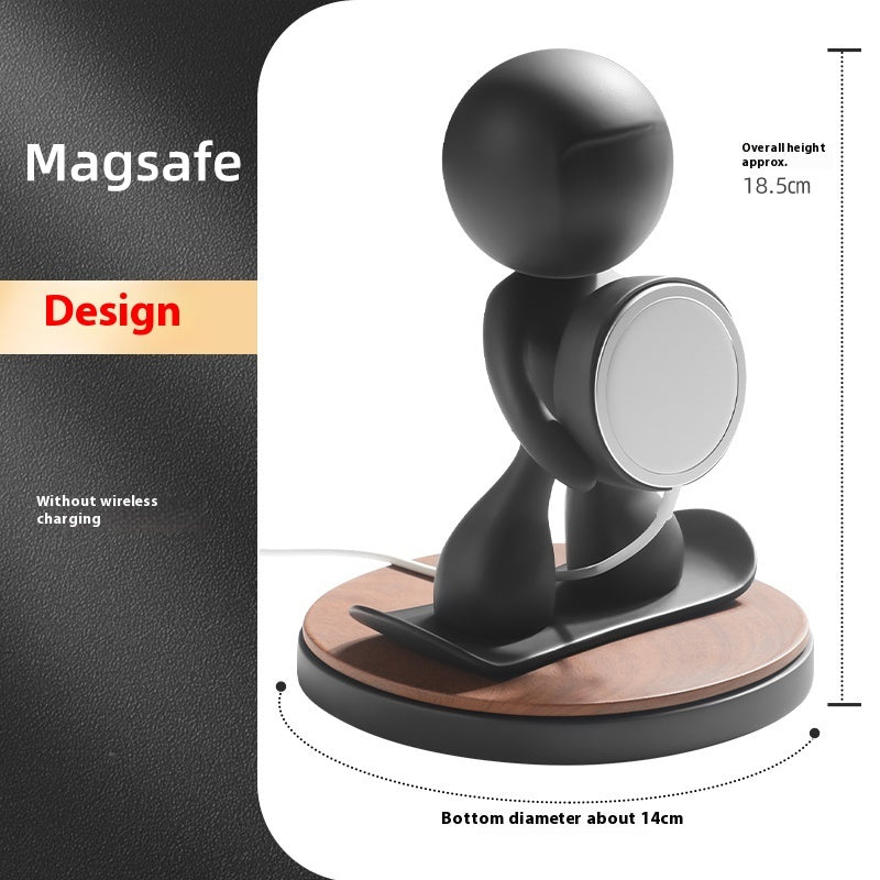 Resin Magnetic Phone Holder with Wireless Charger for Creative Ski Ornaments - Teleplus magnetic phone holder wireless