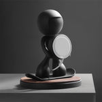 Resin Magnetic Phone Holder with Wireless Charger for Creative Ski Ornaments - Teleplus magnetic phone holder wireless