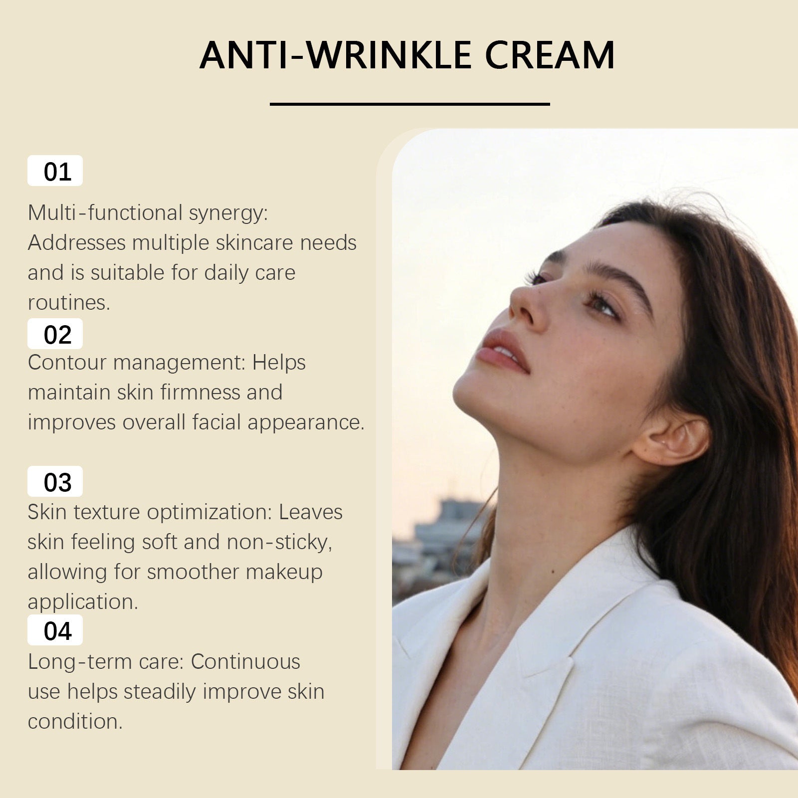 Retinol Collagen Anti Aging Face Cream with Hyaluronic Acid and Vitamin E