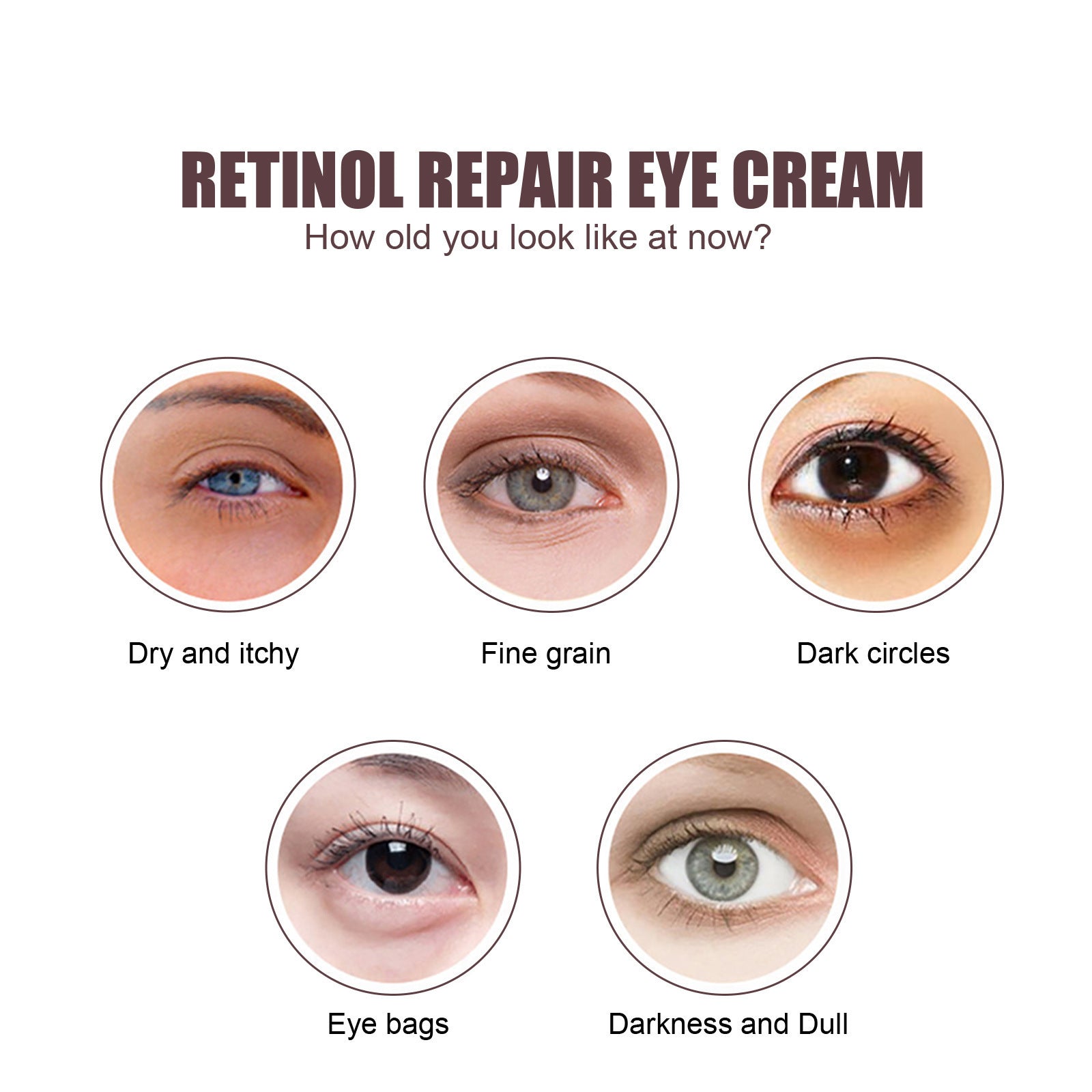 Retinol Eye Cream Moisturizing Hydrating 1pcs with Hyaluronic Acid - retinol eye cream moisturizing x1pcs