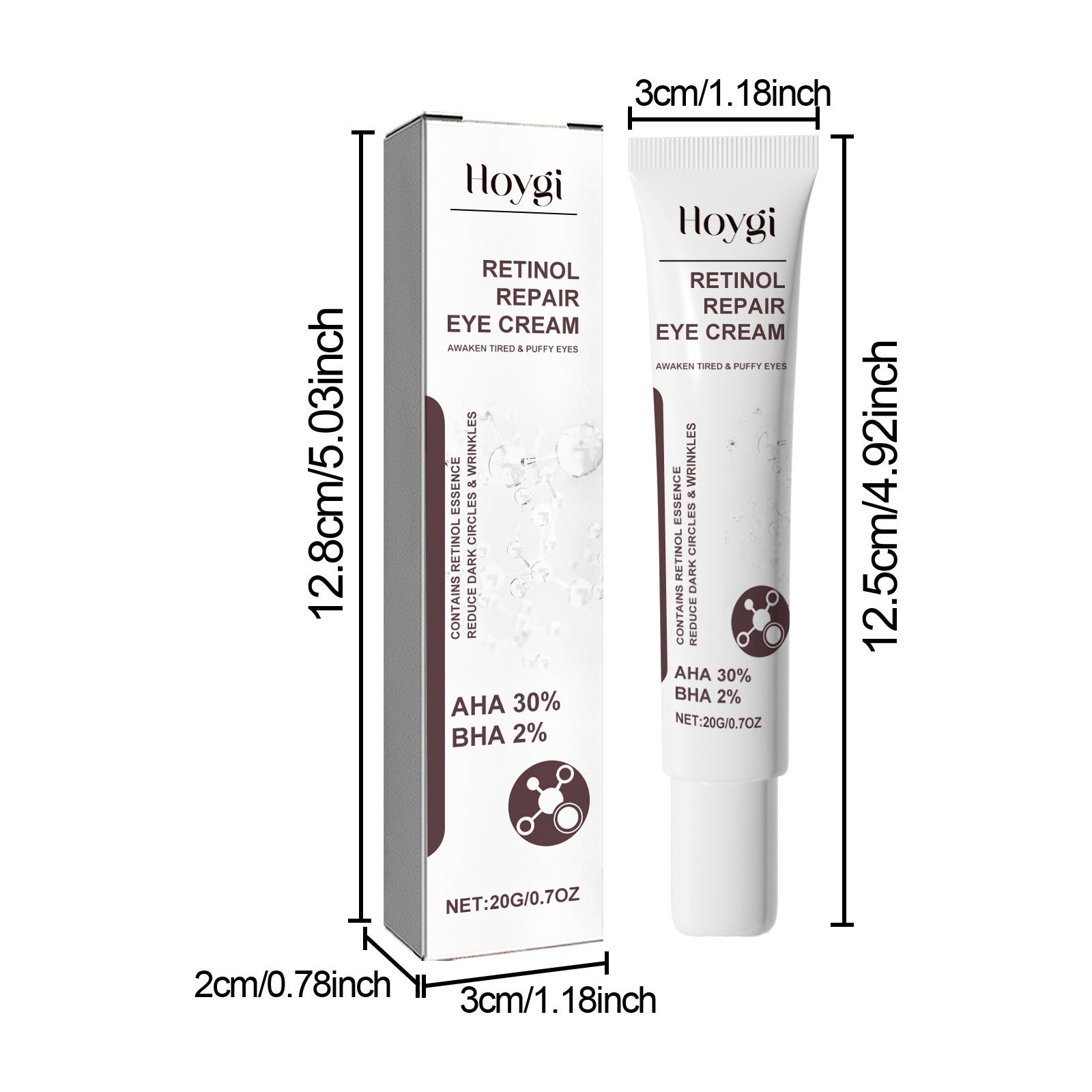 Retinol Eye Cream Moisturizing Hydrating 1pcs with Hyaluronic Acid - retinol eye cream moisturizing x1pcs