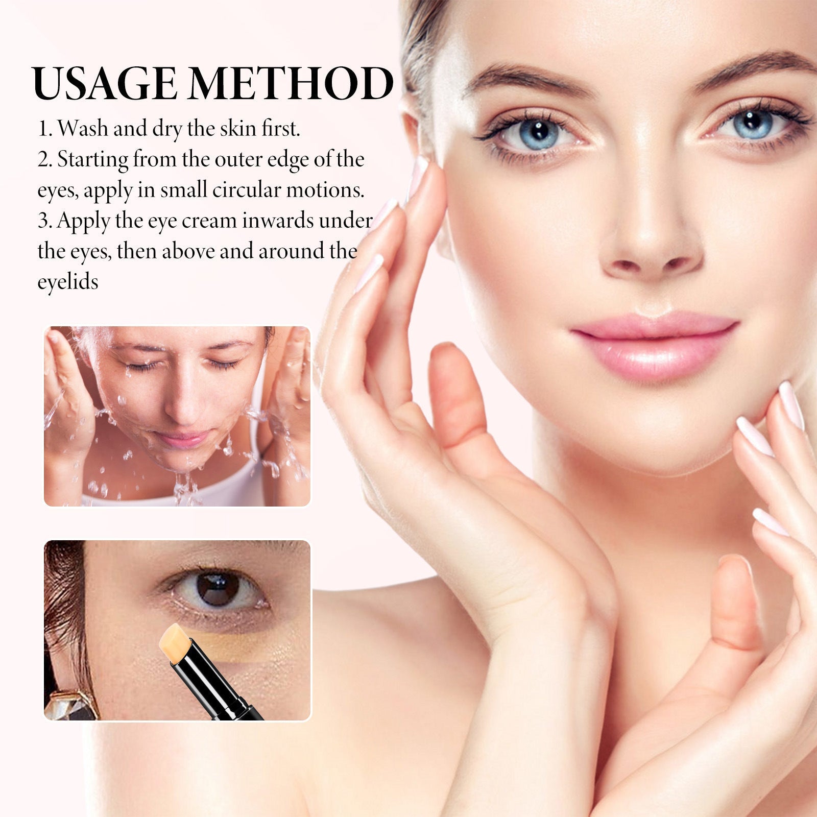 Retinol Eye Cream Stick with Squalane and Hyaluronic Acid for Hydration - Teleplus retinol eye cream stick periocular