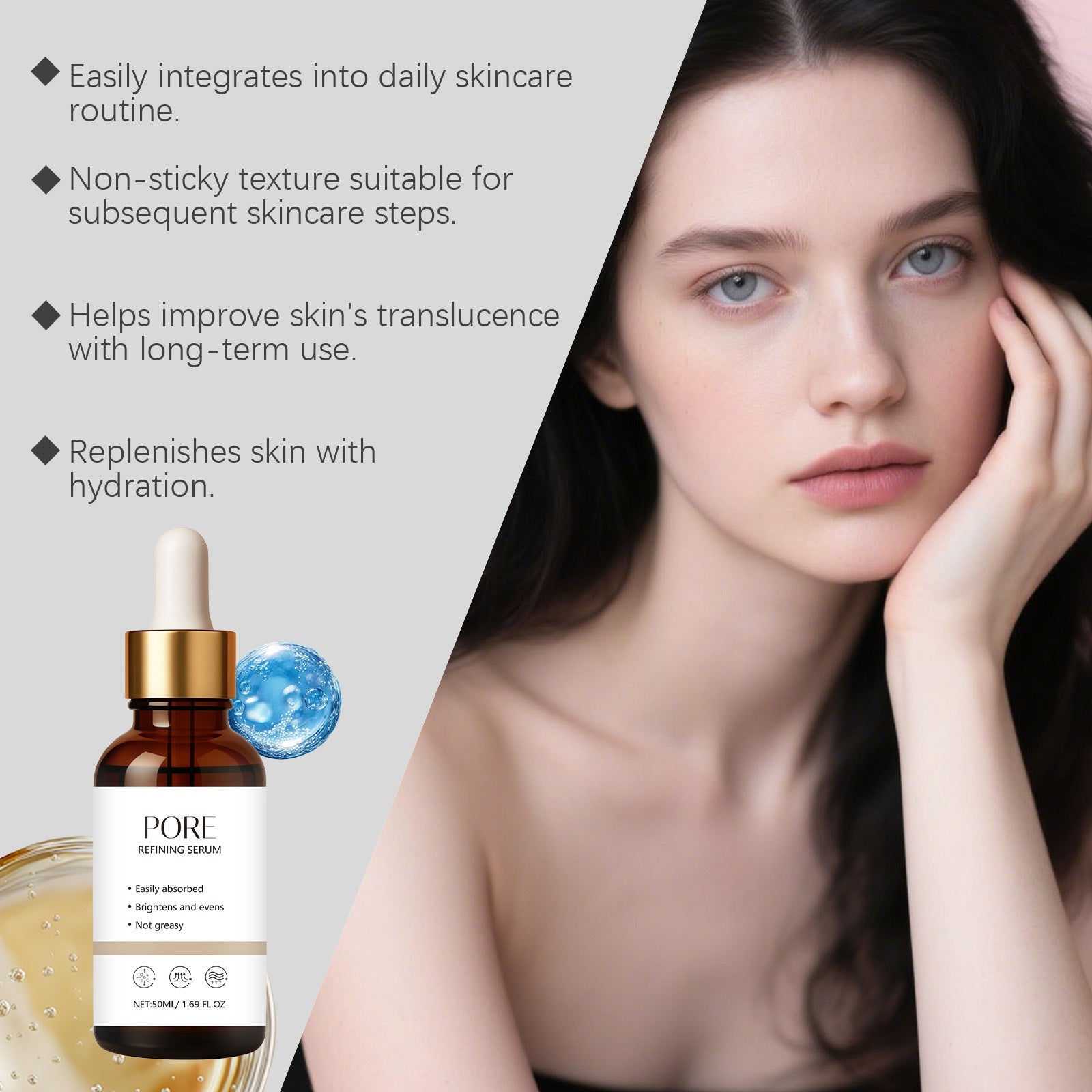 Retinol Face Serum for Pore Refining and Smooth Radiant Skin - pore refining