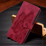 Retro Big Bowknot Embossed Leather Case Phone Case - Retro Embossed Big Bow Leather Phone Case Collection