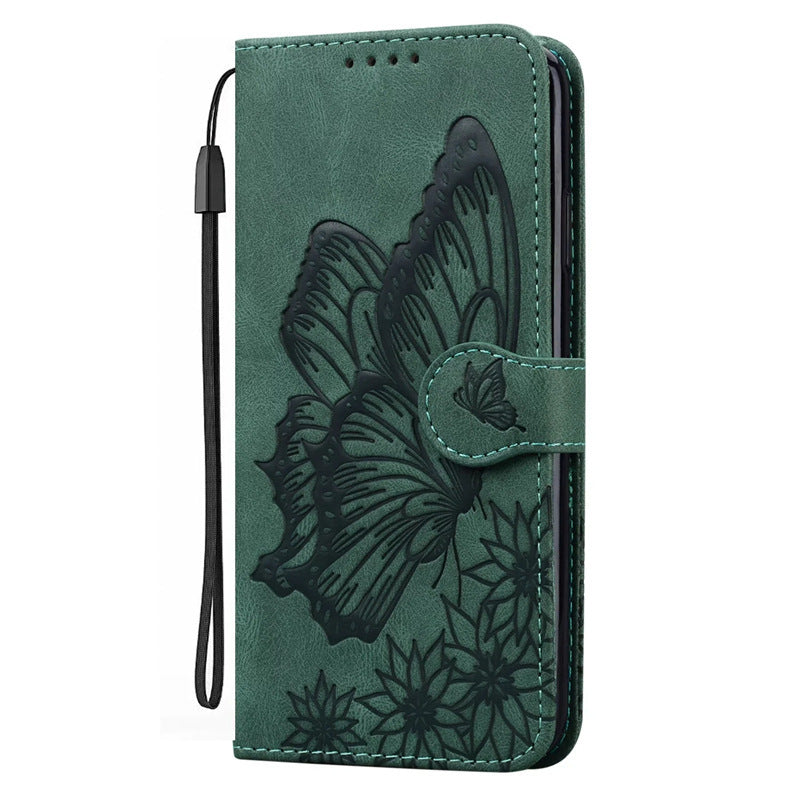 Retro Big Bowknot Embossed Leather Case Phone Case - Retro Embossed Big Bow Leather Phone Case Collection