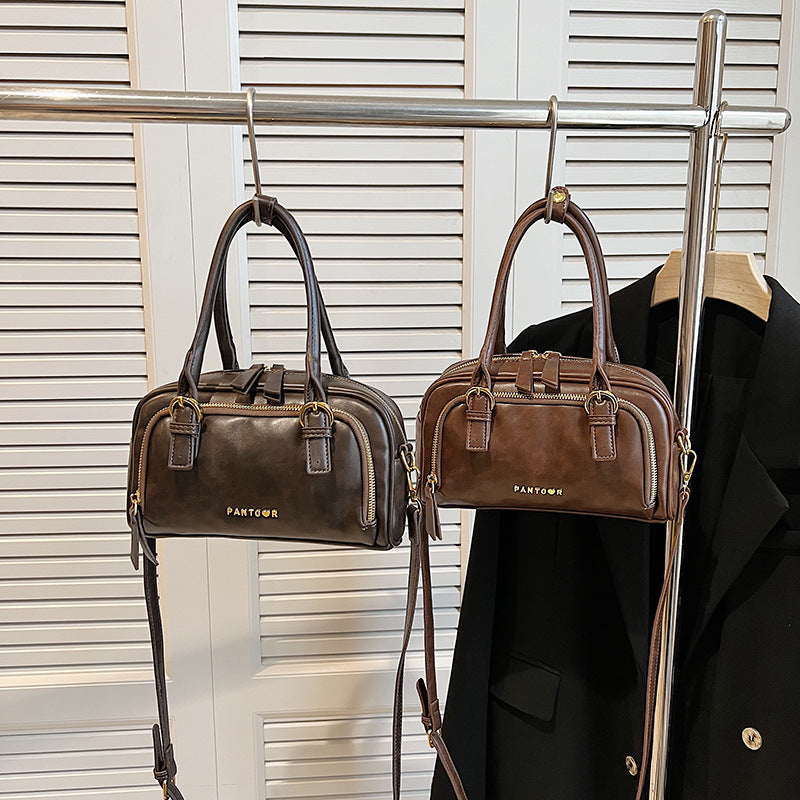 Retro Bowling PU Suitcase Pillow Crossbody Bag for United States Travelers - Teleplus US united states chf retro bowling