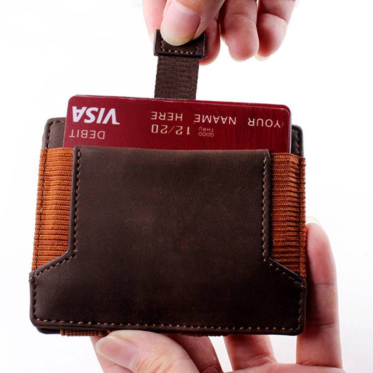 Retro Brown Polyester Leather Wallet with Crazy Horse Detail - for Wild West Spending crazy horse leather wallet