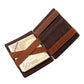 Retro Brown Polyester Leather Wallet with Crazy Horse Detail - for Wild West Spending crazy horse leather wallet