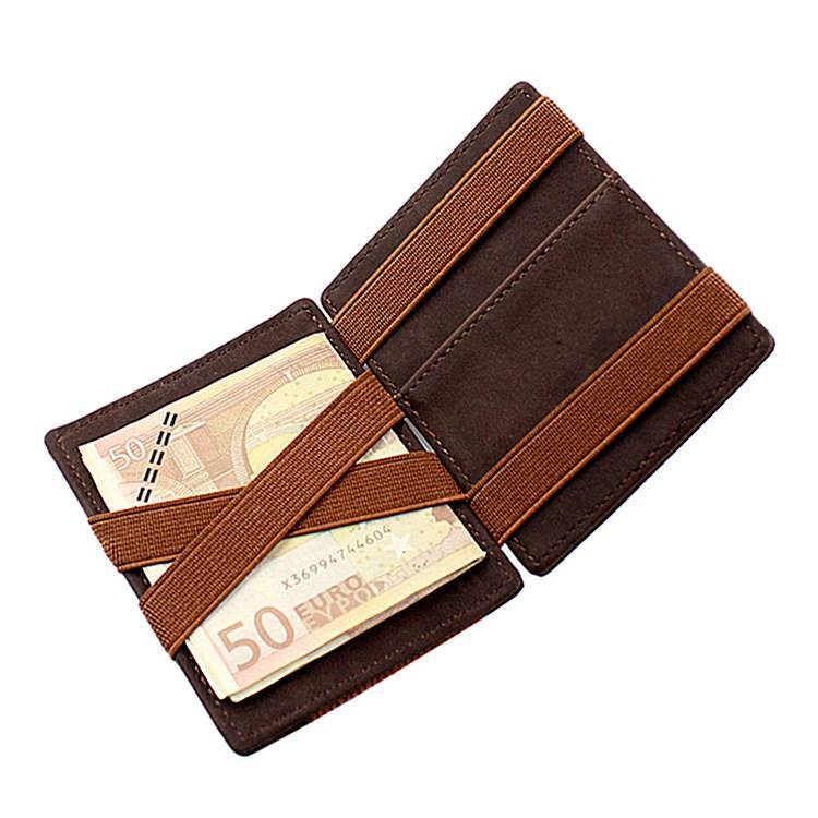 Retro Brown Polyester Leather Wallet with Crazy Horse Detail - for Wild West Spending crazy horse leather wallet