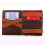 Retro Brown Polyester Leather Wallet with Crazy Horse Detail - for Wild West Spending crazy horse leather wallet