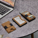 Retro Carbon Fiber Pattern RFID Blocking Wallet with Solid Color Lining - Teleplus rfid blocking wallet retro carbon