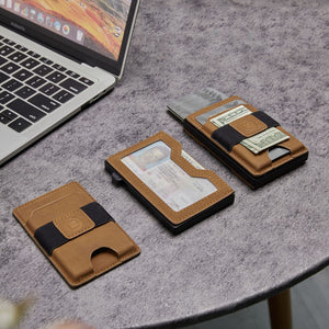 Retro Carbon Fiber Pattern RFID Blocking Wallet with Solid Color Lining - Teleplus rfid blocking wallet retro carbon