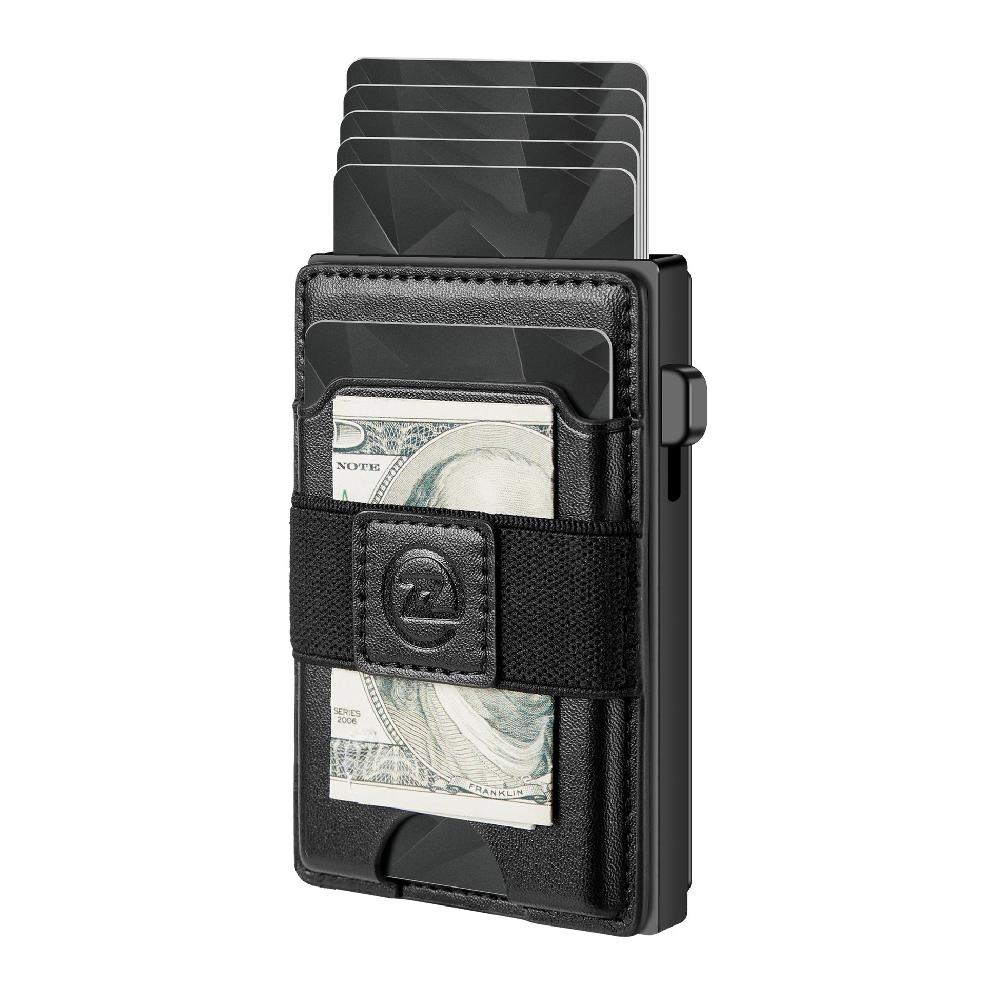 Retro Carbon Fiber Pattern RFID Blocking Wallet with Solid Color Lining - Teleplus rfid blocking wallet retro carbon