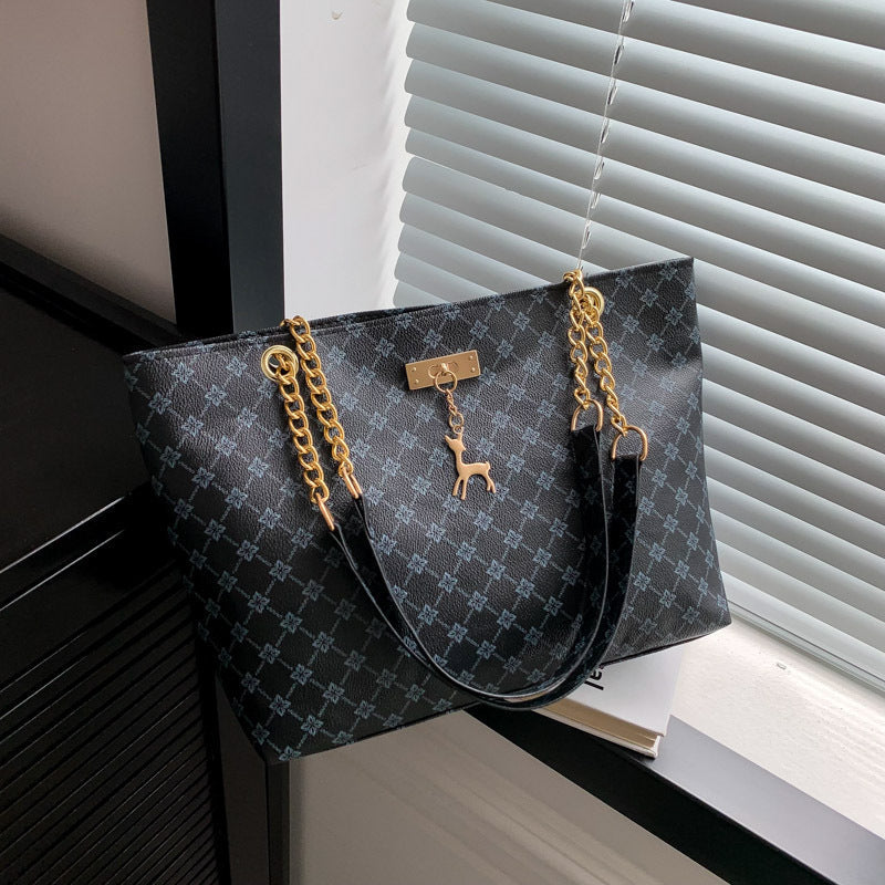 Retro commuter texture shoulder bag with textured chain and multiple colors - Teleplus Commuter Texture Shoulder Bag