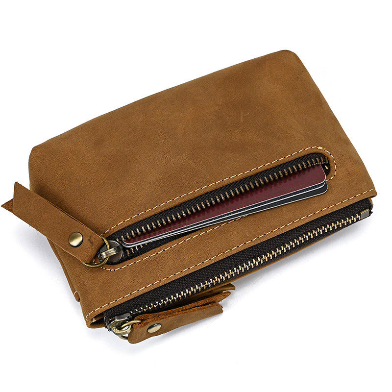 Retro Crazy Horse Leather Fabric for Daily Style and Craft Projects - Purse Skin Coffee Lovers retro crazy horse