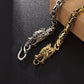 Retro Domineering Double Chinese Dragon Heads Bracelet - Retro Domineering Double Dragon Heads Bracelet