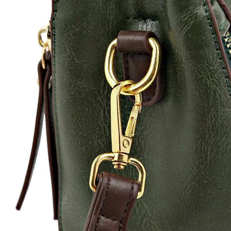 Retro Easy Matching Textured Handbag with Sandwich Pocket in Multiple Colors - Teleplus retro easy matching soft