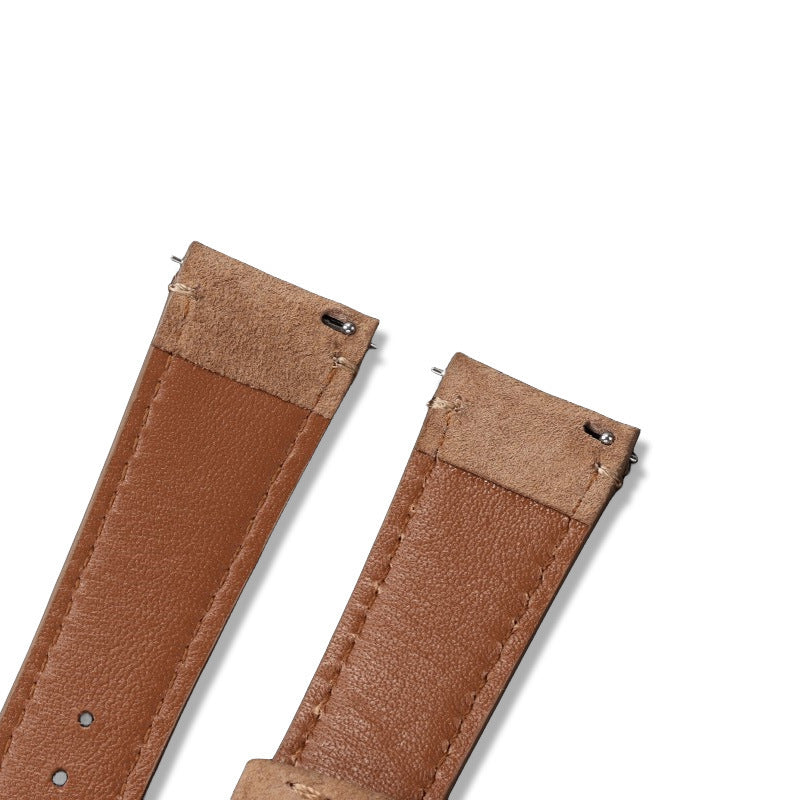 Retro French Suede Leather Watch Strap with Quick Release for 20mm and 22mm Watches - Band Fun suede leather strap