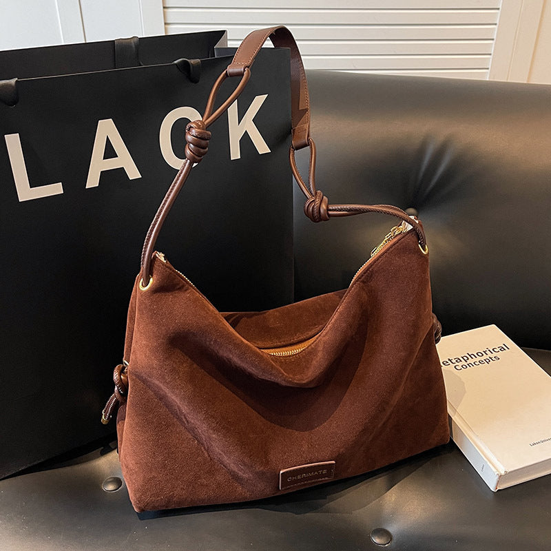 Retro Frosted Leather Maillard Crossbody Bag with Leopard Print and Varied Colors - Teleplus retro frosted leather