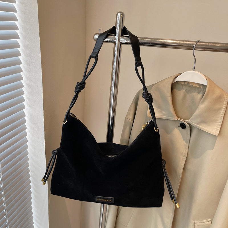 Retro Frosted Leather Maillard Crossbody Bag with Leopard Print and Varied Colors - Teleplus retro frosted leather