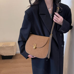 Retro Frosted Saddle Bag for Autumn Casual Daily - Teleplus retro frosted saddle bag autumn