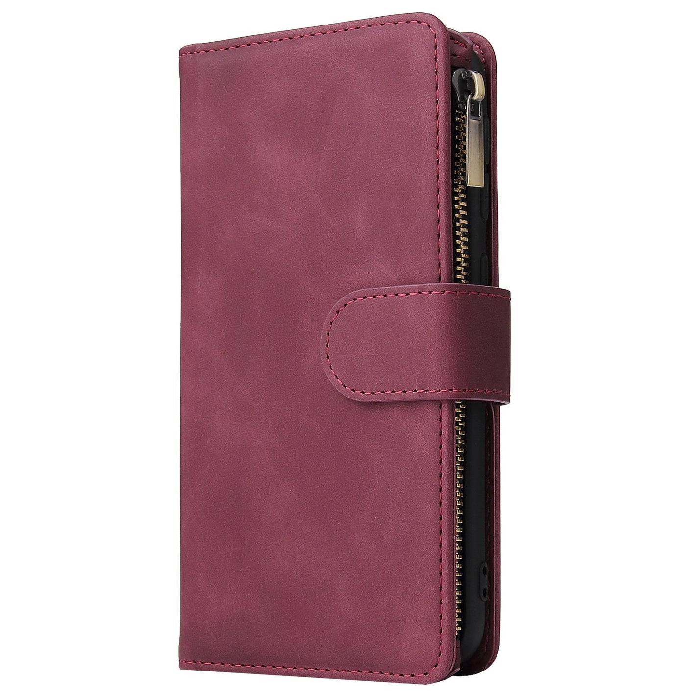 Retro frosted zipper leather case for Samsung Note10 Plus Note9 Note8 - Frosted Zipper Imitation Leather Case retro