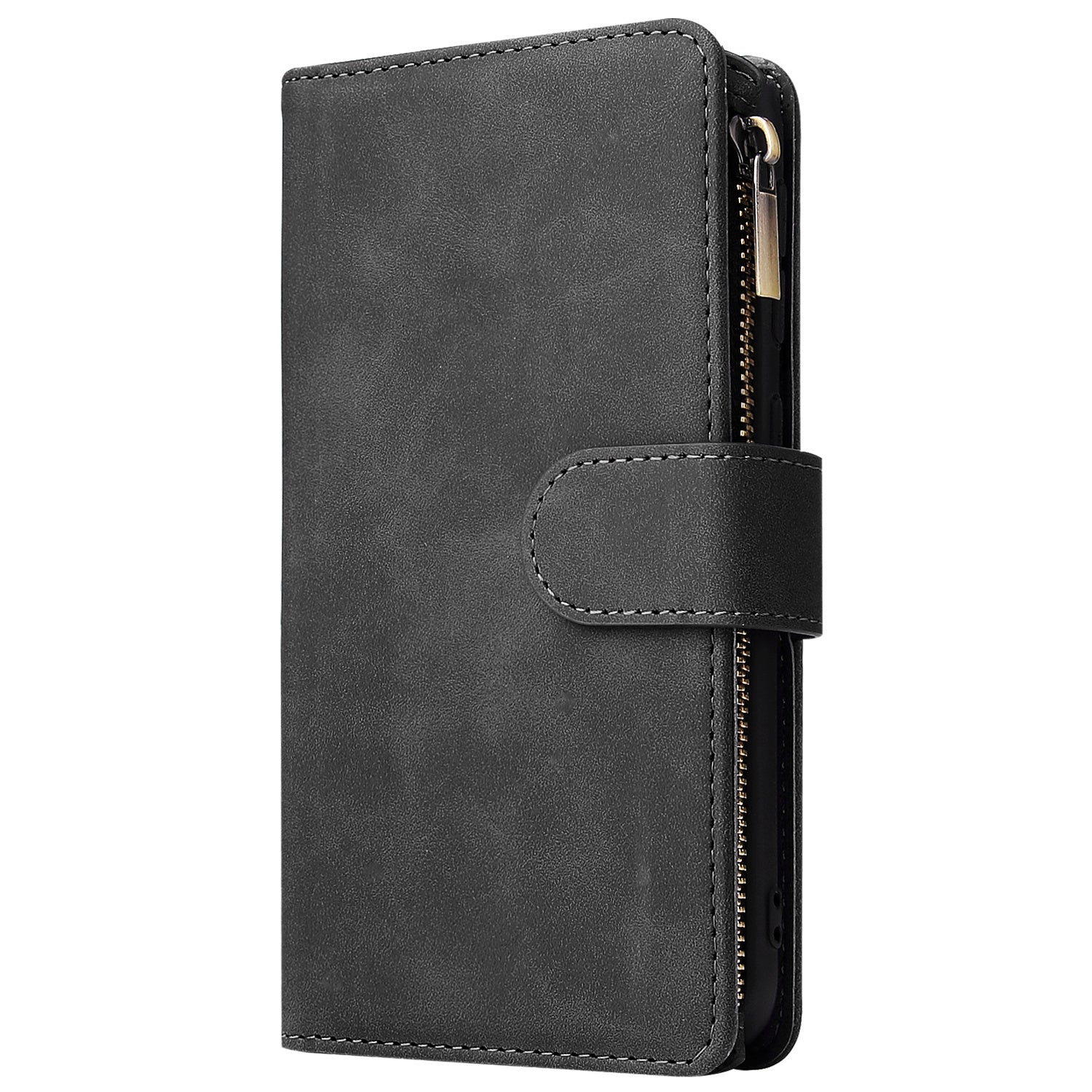 Retro Frosted Zipper Leather Case - Retro Frosted Imitation Leather Case for Samsung Note10