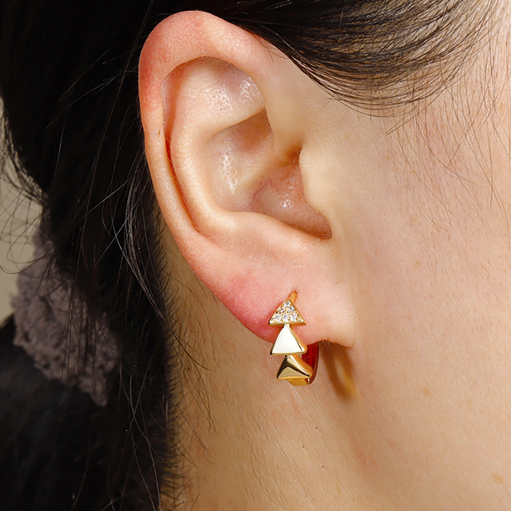 Electroplating Gold Earrings Set for Women in Various Colors Suitable United States Market - Shine Bright with 2pcs