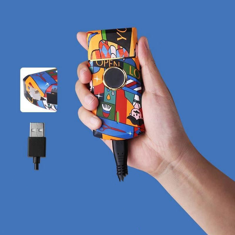 Graffiti Washless Electric Shaver with ABS Stainless Steel Floating Heads - Retro for Smooth Skin retro graffiti