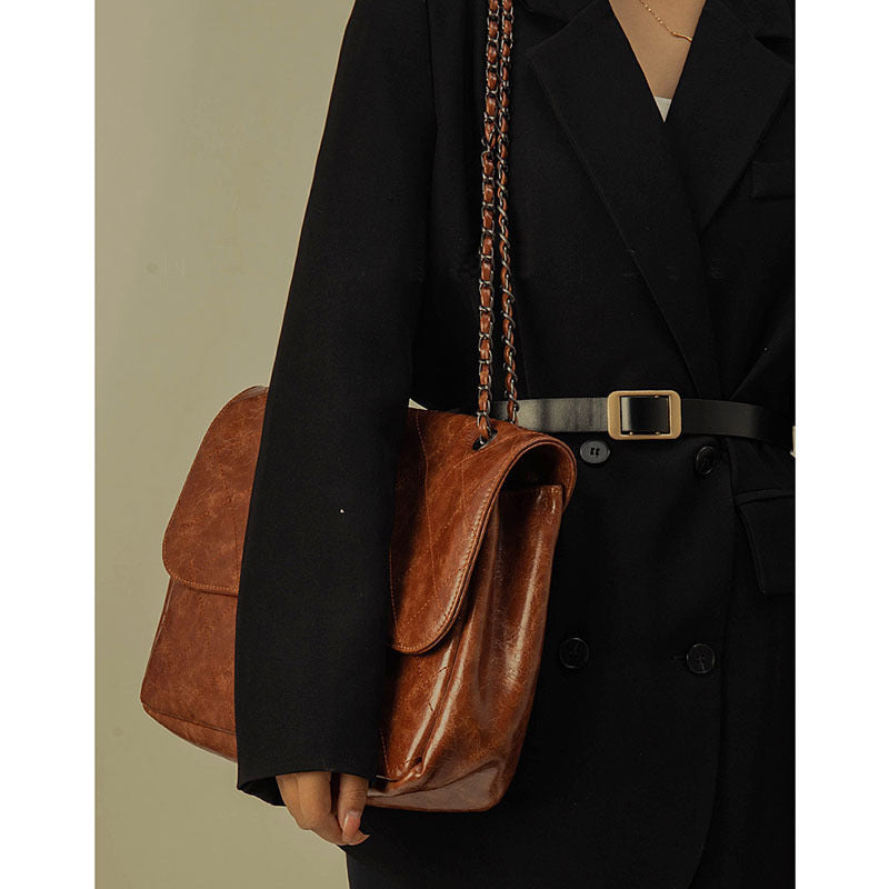 Retro Large Capacity Shoulder Underarm Rhombus Chain Bag for Women - Teleplus retro large capacity rhombus chain bag