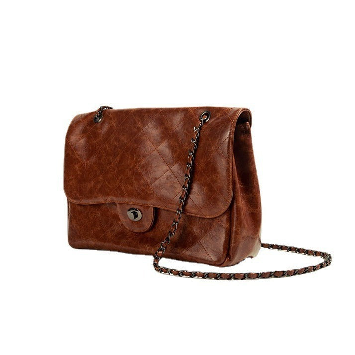 Retro Large Capacity Shoulder Underarm Rhombus Chain Bag for Women - Teleplus retro large capacity rhombus chain bag