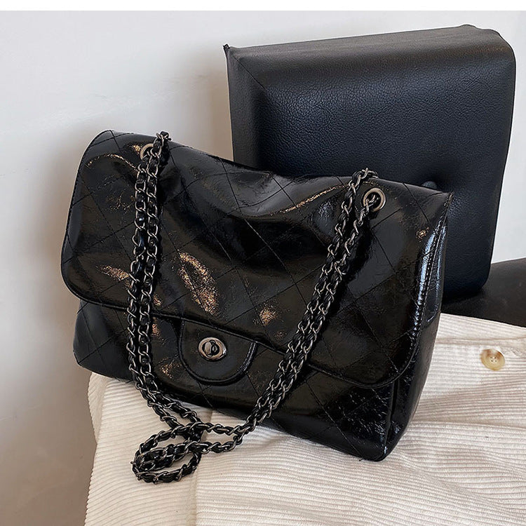 Retro Large Capacity Shoulder Underarm Rhombus Chain Bag for Women - Teleplus retro large capacity rhombus chain bag