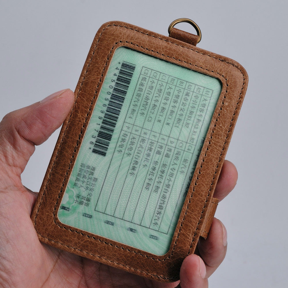 Retro Leather Card Holder Clip in European Cow for US and CHF Markets - Chic Oil Wax Cases Stylish Lives united states