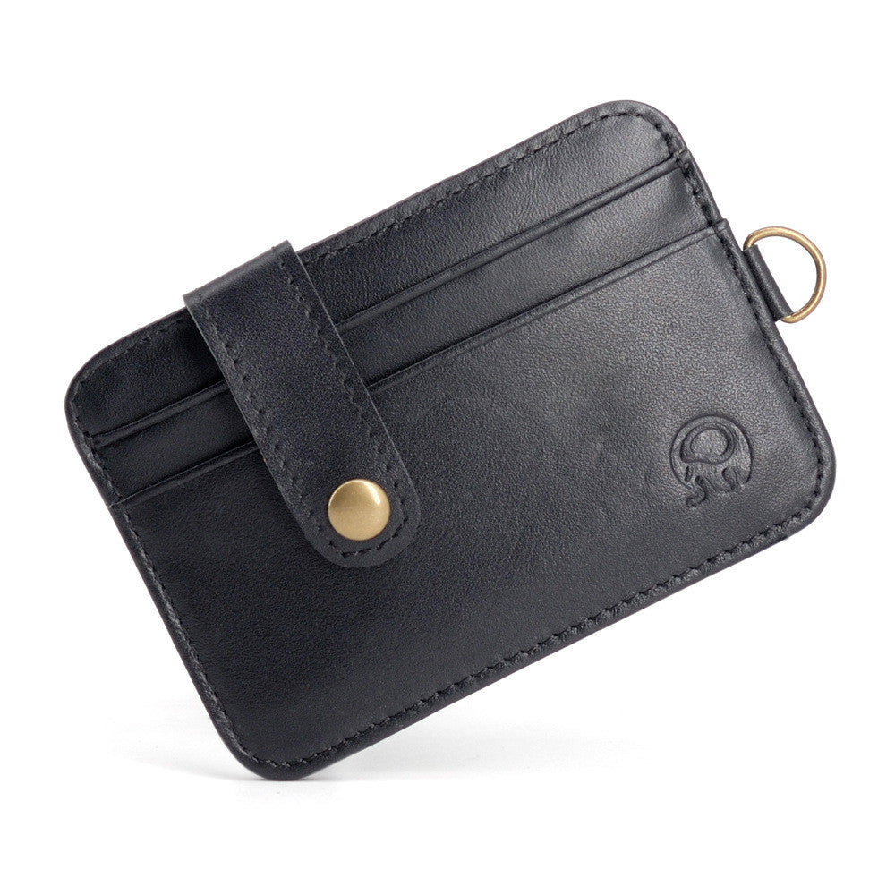 Retro Leather Card Holder Clip in European Cow for US and CHF Markets - Chic Oil Wax Cases Stylish Lives united states
