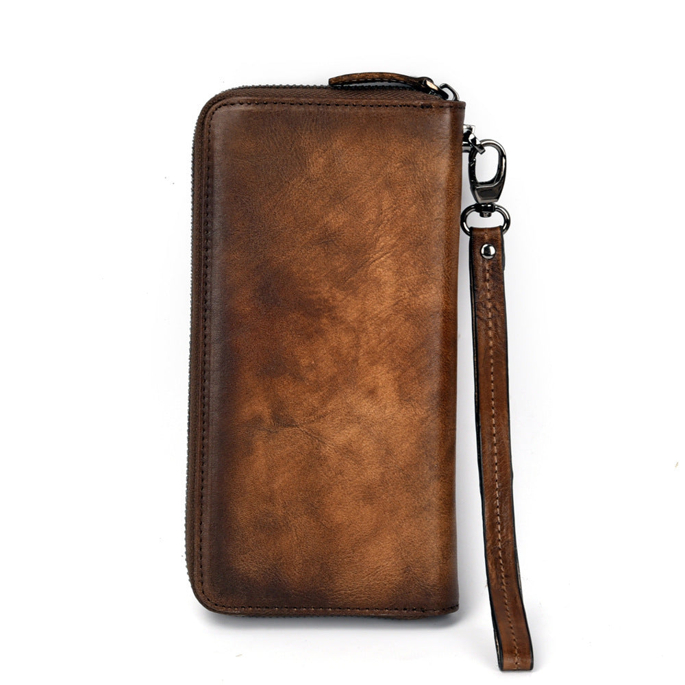 Retro Leather Wallet in Genuine Layer Cowhide for Women the United States - Stylish Card Hoarders united states chf